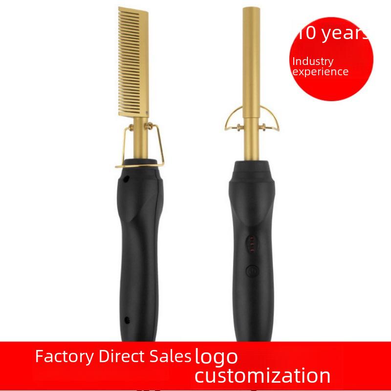 Многофункциональная электрическая расческа для волос: Выпрямитель и щипцы для завивки волос 2 в 1