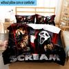 1PC Scr-eam Horror Movie 3pcs Bedding,Including 1pc Duvet Cover And 2pcs Pillowcases Perfect for Christmas,Ideal for Bedroom, Dormitory