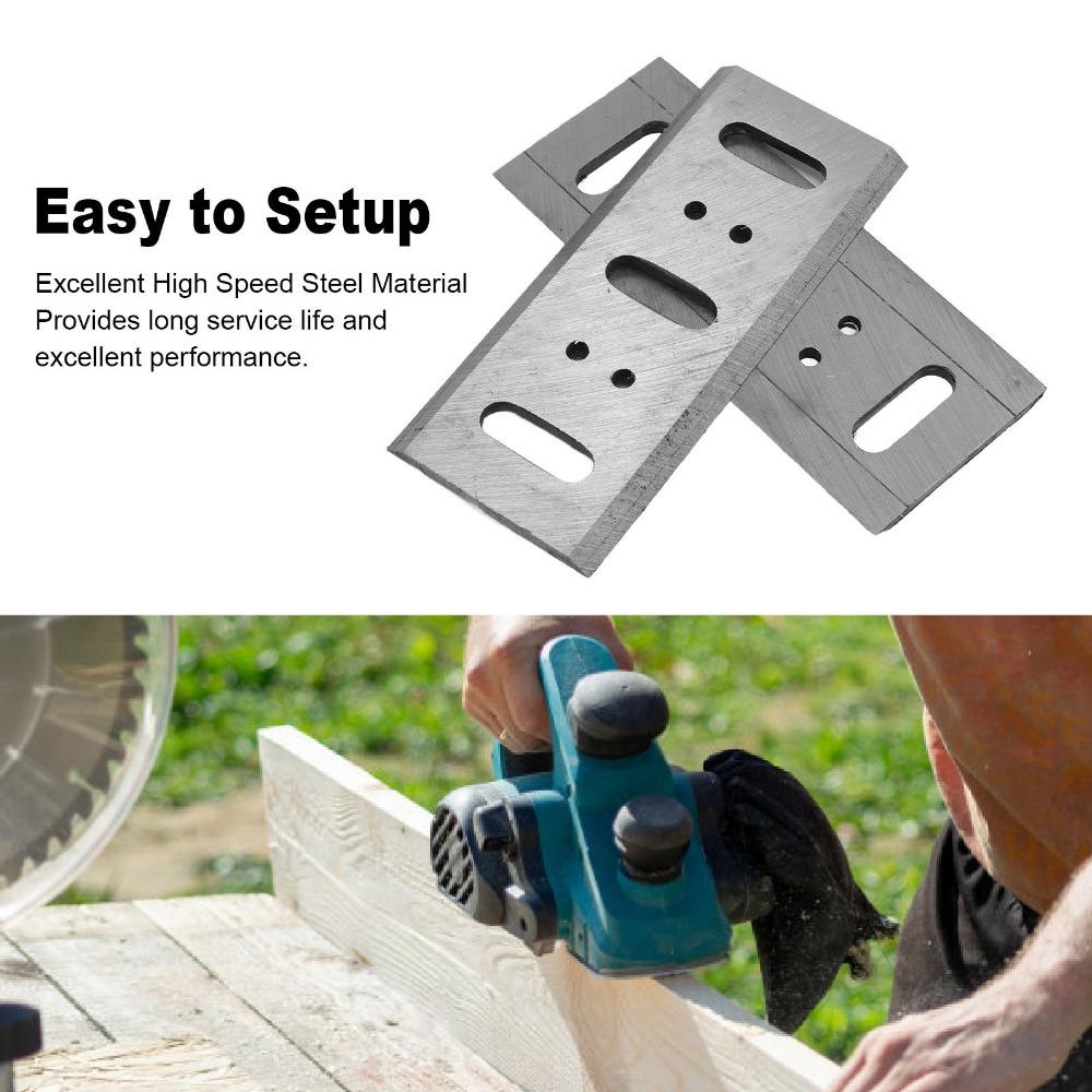 2pcs High Speed Steel Planer Blades Alloy Material Double Edged Planer Blade Woodworking Use