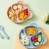 Children's Tableware, Silicone Meal Plate Set, Separated Meal Plates, Mother and Baby Supplies, Silicone Suction Cups and Bowls