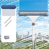 2 In 1 Window Mesh Screen Brush Window Cleaner Magic Broom Wiper Telescopic Long Handle Window Mop Squeegee Wiper Cleaning Tool