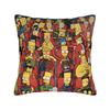 Pillow Case Bart SSimpsons Neon Print Soft  Pillow Cover For Living Room Chair Fashion Pillowcases