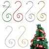 100 шт. крючков для рождественских украшений S-образной формы, нержавеющие, прочные, несущие нагрузку крючки для рождественской елки, аксессуары для вечеринок