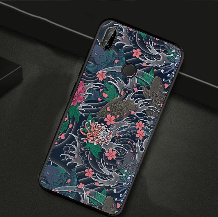 Japanese Koi For Huawei Nova Y61 Y91 Y73 Y72 Y70 Y90 Y60 12s 12i 11i 8i 9 10 SE P40 Lite P30 P60 Pro Case
