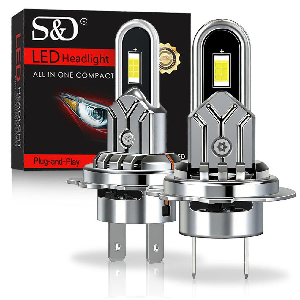 2Pcs H7 H4 LED Headlight Bulbs Canbus 30000LM 100W U-Shaped Copper Tube Car Light Turbo H11 9005 HB3 Headlamp 6500K White 12V With Fan