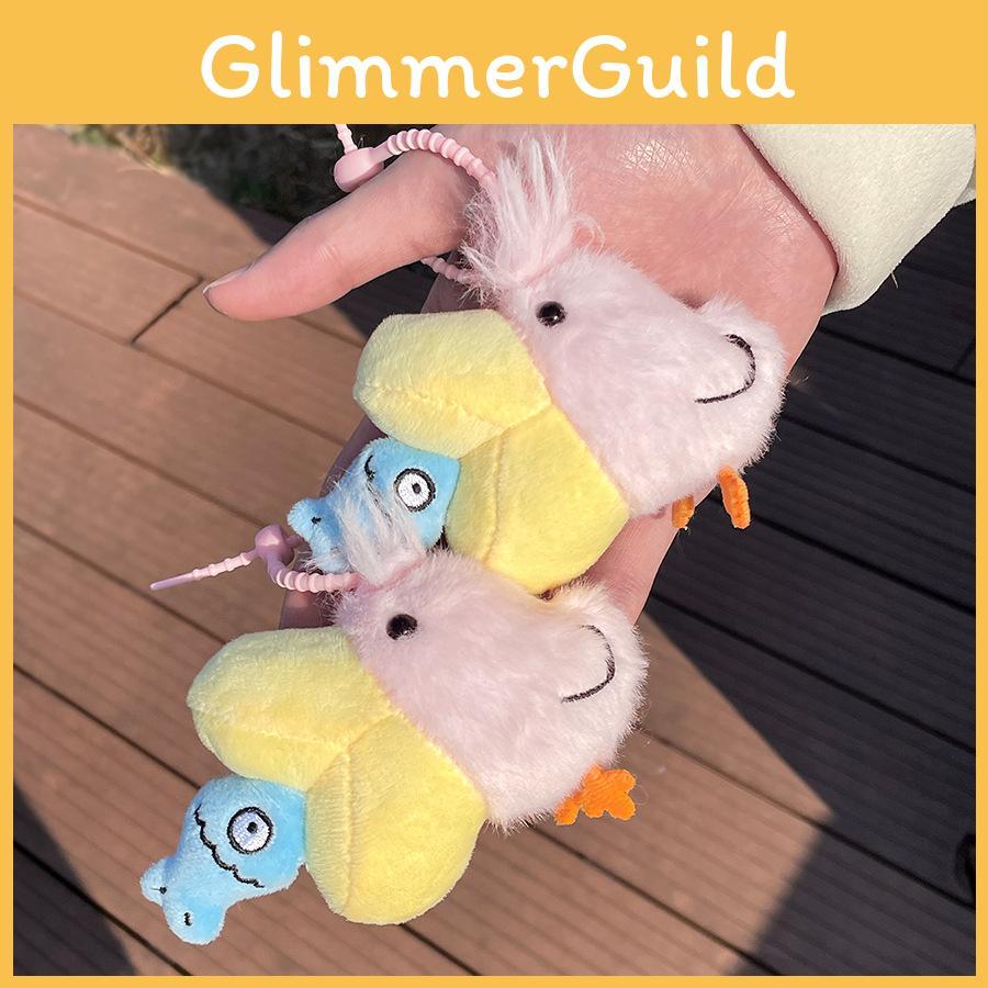 Fish Pelican Eating Plush Doll Keychain Pendant Children Day Gift Soft Cute