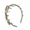 Fashion Non-Slip Bow Headband Thin Plastic Wave Hair Band Headwear Women Hair Hoop PU Leather Hairband Makeup