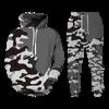 Новый осенний камуфляжный комплект с капюшоном/брюками/костюмом для мужчин, повседневный свитер с капюшоном, толстовка, спортивный костюм из 2 предметов, мужская одежда, костюм