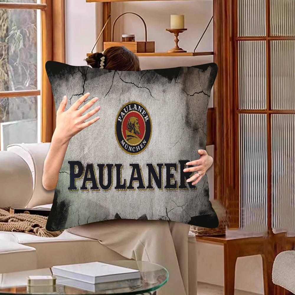 Немецкое пиво Paulaner Подушка Подарок Декор для дома и офиса Спальня Диван Автомобильная Подушка Чехол 45x45