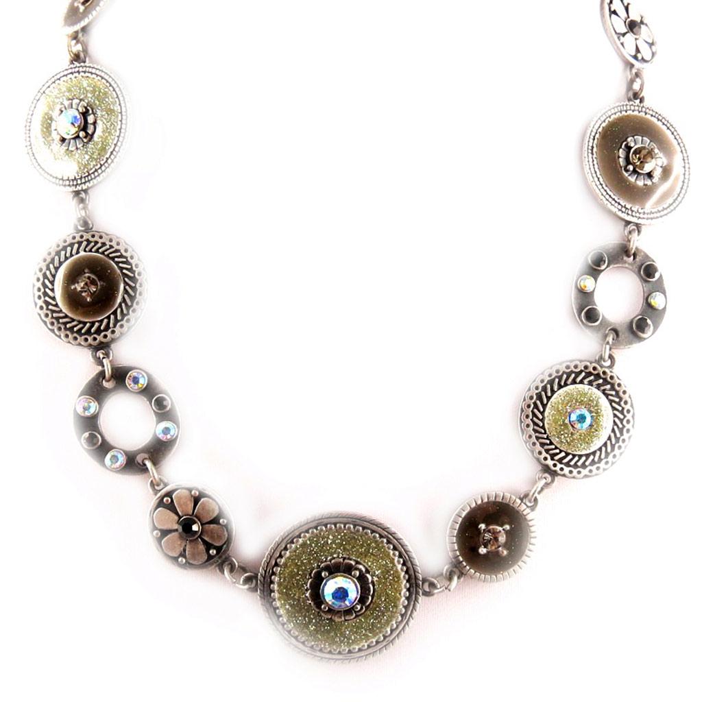 Les Trésors De Lily [E2551] — Дизайнерское колье «Byzance», серое
