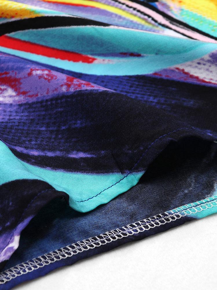 EDOLYNSA Plus Size Bohemian Women Caftan Kaftan House Robe Homewear Beach Dress Swimsuit Cover-up Light Jacket Vacation Long Dress Q1577