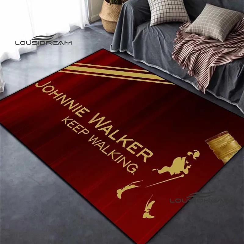 Ковер и ковер Johnnie Walker с виски, современный бар, гостиная, спальня, большой мягкий ковер, нескользящий коврик для прикроватной тумбочки, кабинета, крыльца