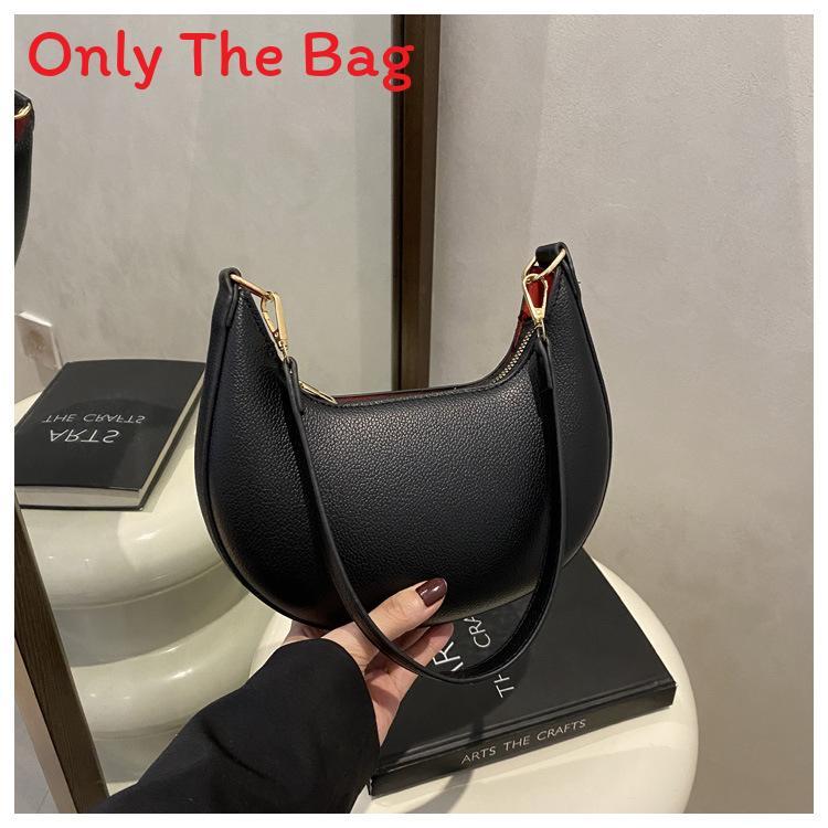 Bags Pu Minimalist Crescent Shaped Shoulder Bag For Street Style Fashion