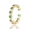 High-Grade Retro Green Zircon Ring for Women - European & American Style, Light Luxury, Niche, All-Match Fashion Design.