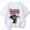 Cartoon Tv Invader Zim Tshirt Unisex Unisex Retro Cintage Popular Shirt Fashion Tee Kawaii Cute Creativity ShortSleeved Tops