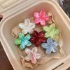 Small Daisy Flower Hair Claw - Marble Texture Wave Floral Design - Ponytail Hairclips - Sweet & Cute Style - Suitable for Daily Wear