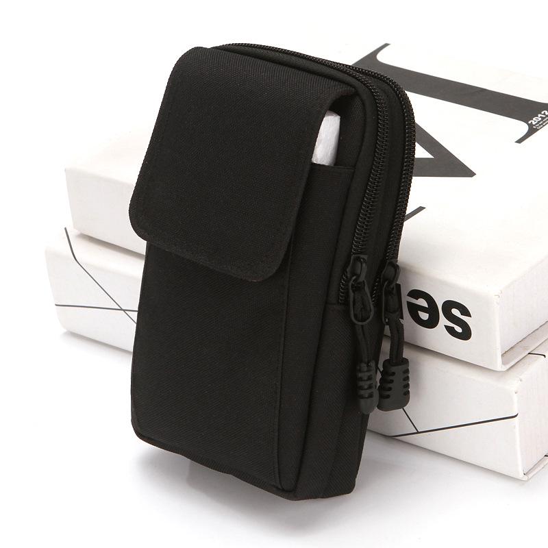 6.5-inch Wear-resistant Mobile Phone Waist Bag for Middle-aged and Elderly with Belt, Three-layer Construction