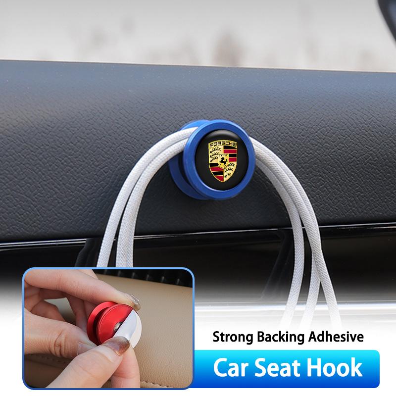 1 шт. Мини круглый крючок-держатель для автомобилей Хранение кабелей данных Ключей Для Porsche Boxster Cayenne Panamera Macan Cayman 911 918 996