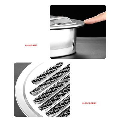 75 мм 201 нержавеющая сталь настенная вентиляционная решетка наружная круглая вентиляционная система