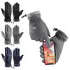 Screen Outdoor Sport Autumn Winter Thick Plush Full Finger Mittens Furry Warm Mitts Men Gloves