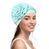 Side Flower Deign Women Headwrap Elegant Head Cover Lightweight Cozy Turban Cap  Hair Loss Cover