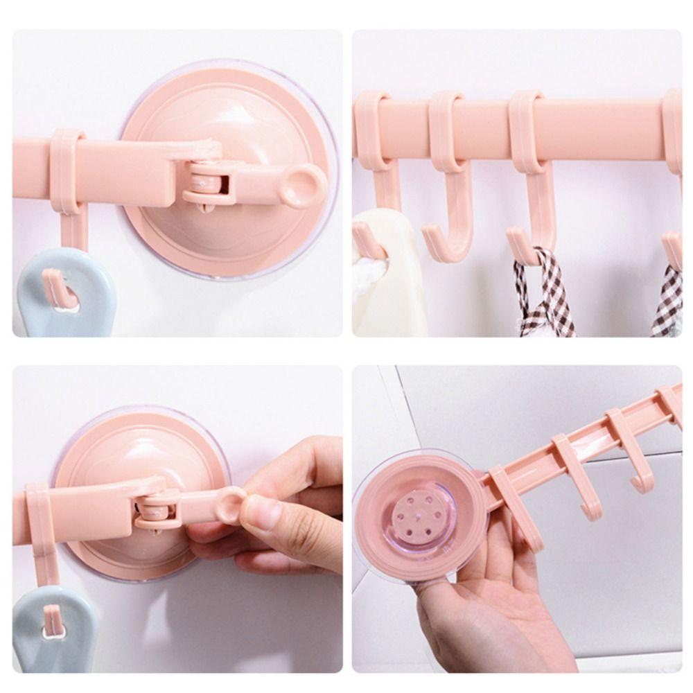 Полка для полотенец для ванной комнаты и кухни, регулируемая вакуумная присоска, держатели для хранения, крючки, регулируемая вешалка для крючков