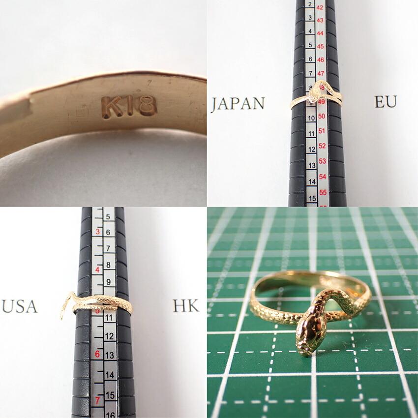[Used] K18YG Snake Ring /No.9/g466-52