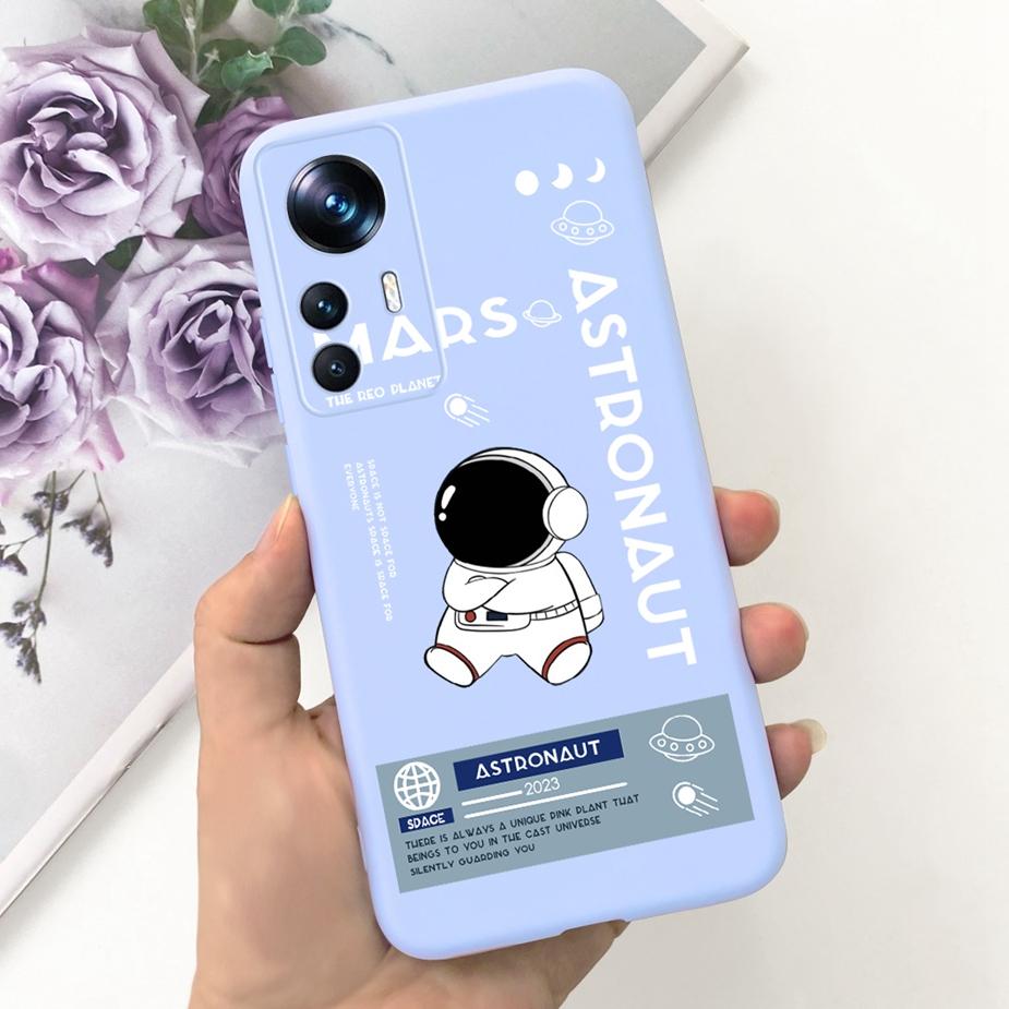 For Xiaomi 12T Pro Case Cute Astronauts Cartoon Cover Soft Silicone Phone Cases For Xiaomi Mi 12T Pro Mi12T 12TPro Fundas Bumper