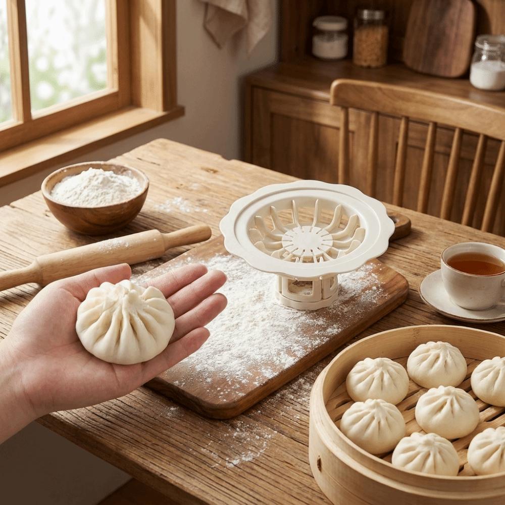 Convenient Baozi Making Mould Flower Shaped Steamed Bun Mold Dumpling Mold Kitchen Tool Use