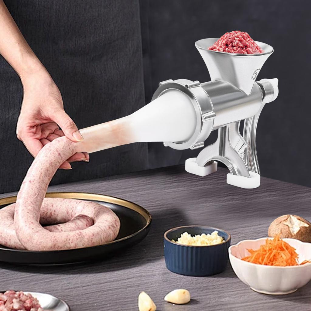 Ручная мясорубка, Набор для набивки колбас с наполнительной трубкой, Прочная чугунная мясорубка, Машина для приготовления пасты и бургеров, Легкая конструкция с зажимом