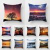 Роскошный домашний декор Подушка Чехол для автомобиля Гостиная Диван Чехол для подушки Закат Сумерки Пейзаж Узор Чехол для подушки
