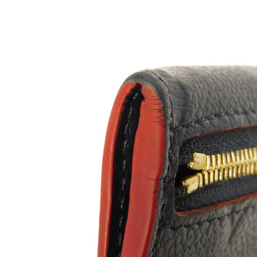 Б/у 12564 Pochette Cle M62017 7943 Брелок Компактный кошелек RFID Monogram Empreinte Морской Красный Унисекс из Японии