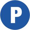 Panneau - Parking Privé - 30cm Diamètre - Bleu/blanc - PVC - Signalétique
