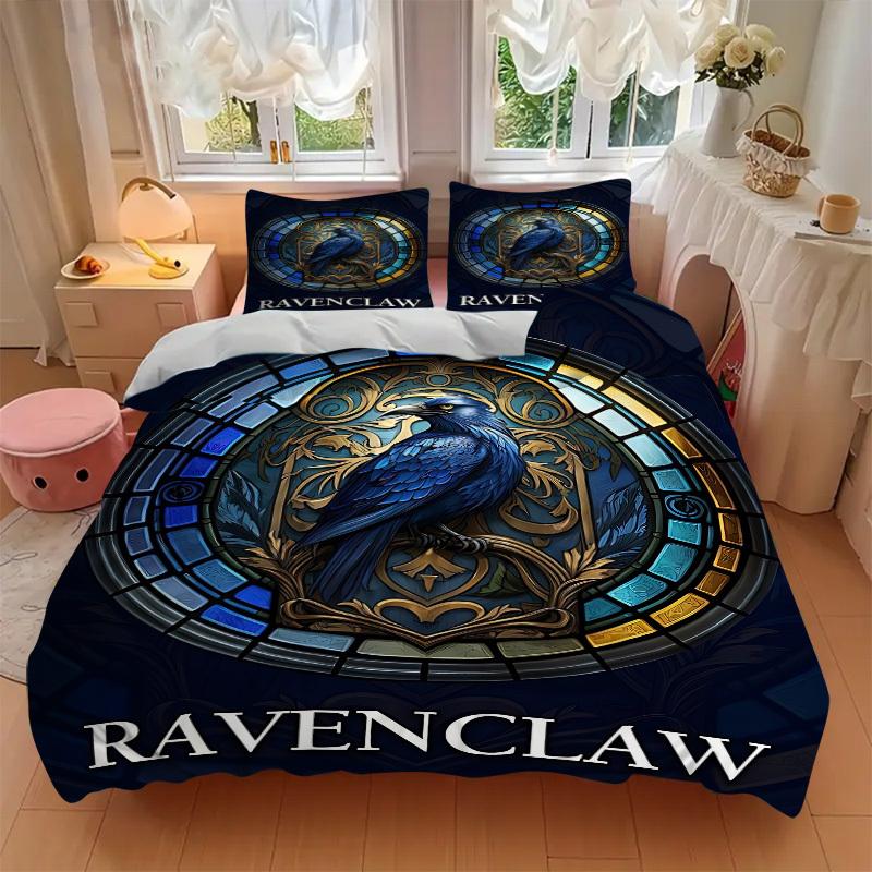 3pcs Ravenclaw Duvet Cover Set, 1 Duvet Cover + 1/2 Pillowcases (No Insert), Bedroom Decor, Allseason Comfort yy251021268