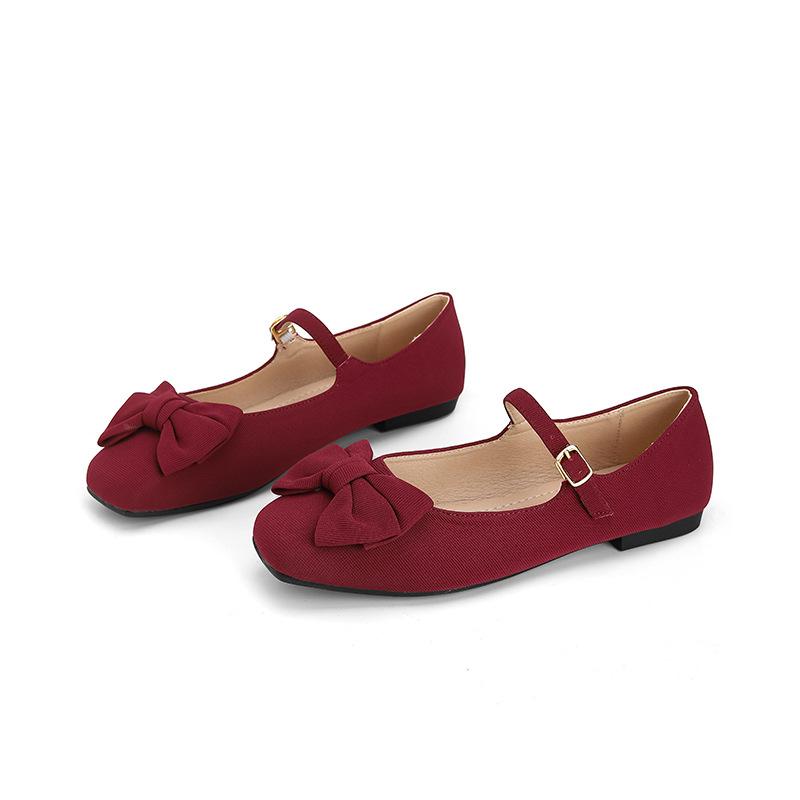 Женские повседневные туфли Мэри Джейн Балетные туфли на плоской подошве Туфли на плоской подошве с квадратным носком и ремешком на щиколотке Легкие прогулочные туфли Удобные женские модельные туфли без шнуровки
