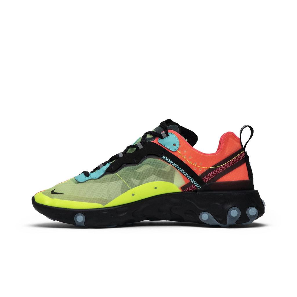 Nike React Element 87 'Hyper Fusion' (Unisex) Volt / Racer Pink-Black-Aurora Running Shoes AQ1090 700