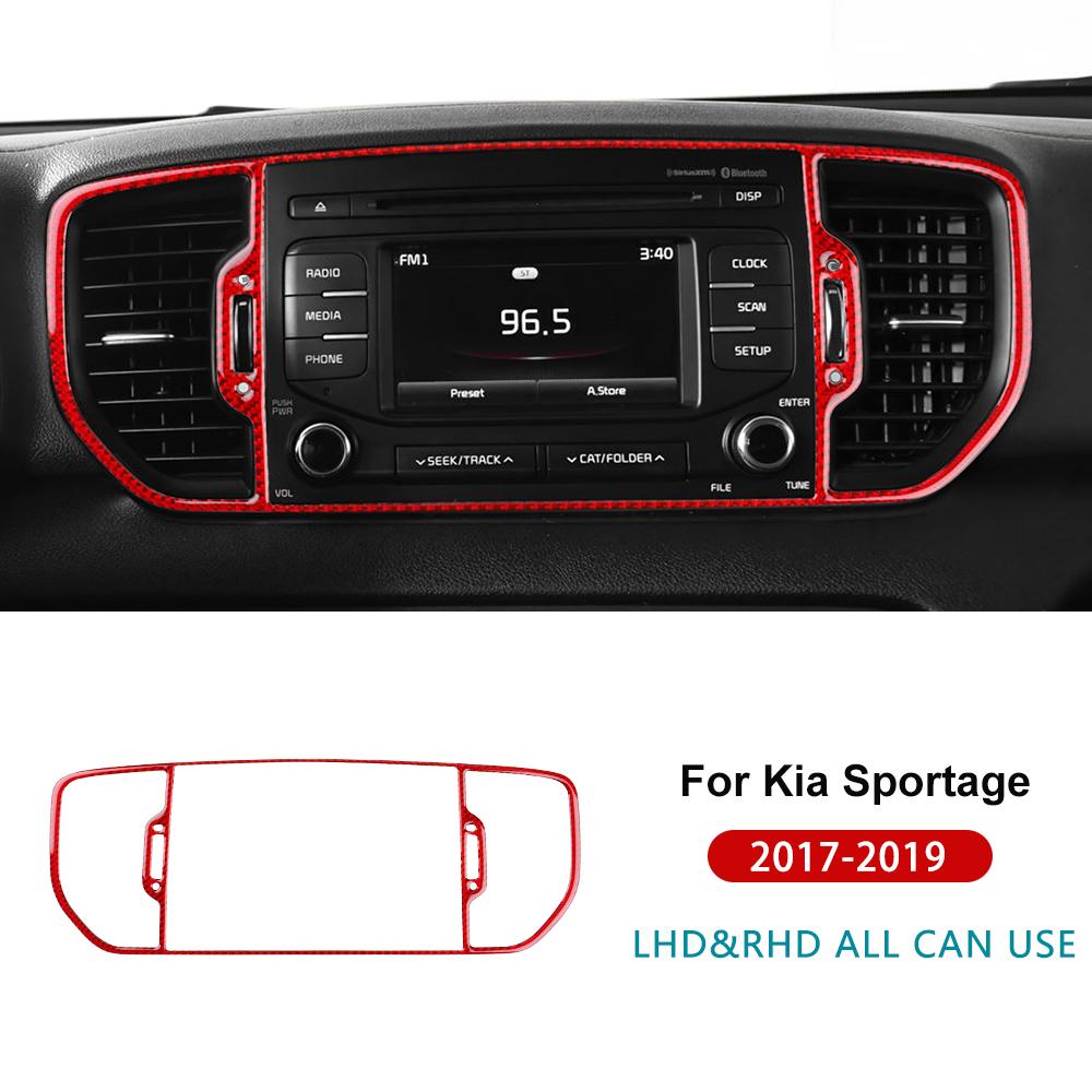 Carbon Fiber Style Interior Sticker for Kia Sportage 2017 2018 2019 LHD RHD Interior Panel