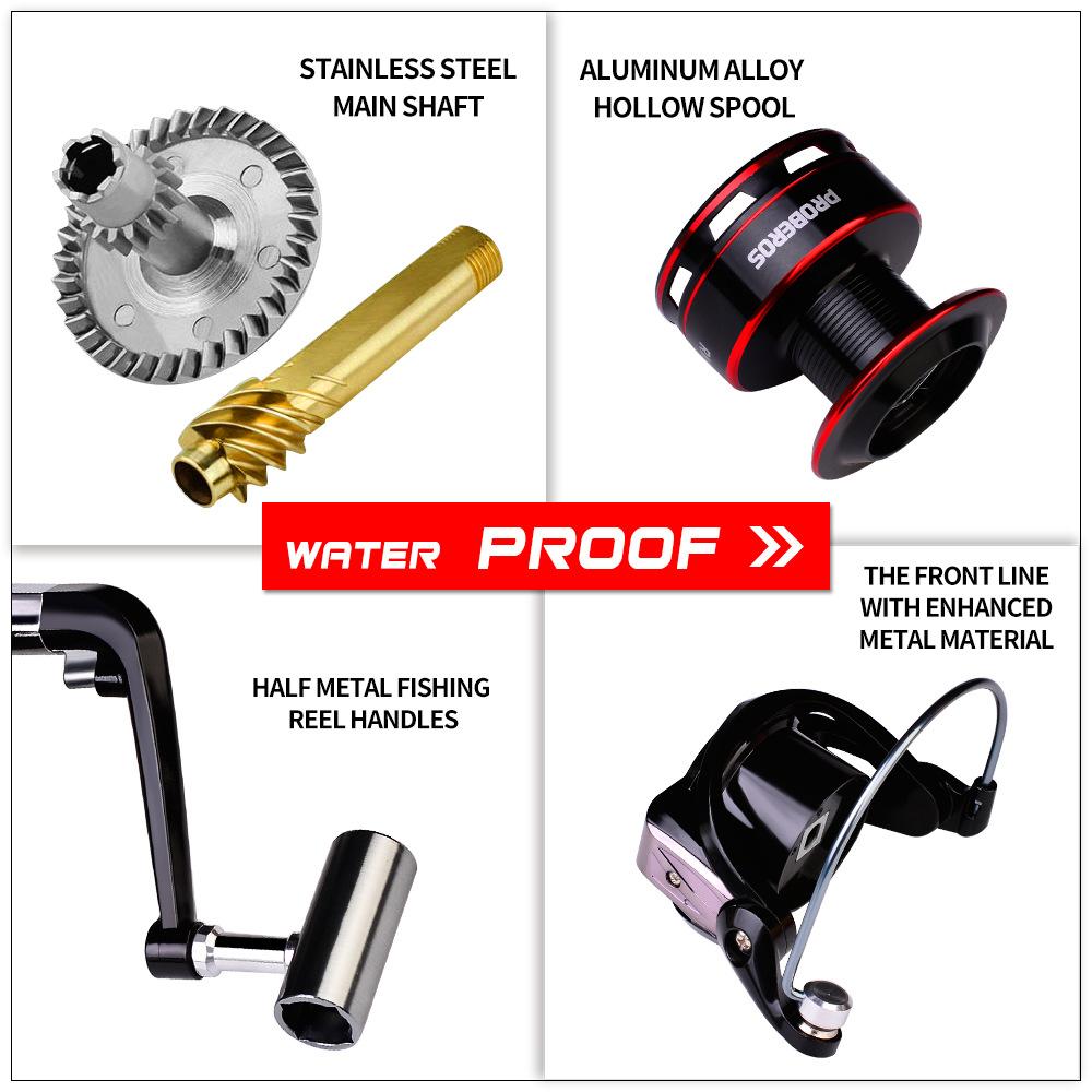 PRBBEROS Новое прялочное колесо Металлическое проволочное колесо Дистанционное кастинговое колесо Рыболовное проволочное колесо Приманочное колесо Рыболовное колесо 500-7000