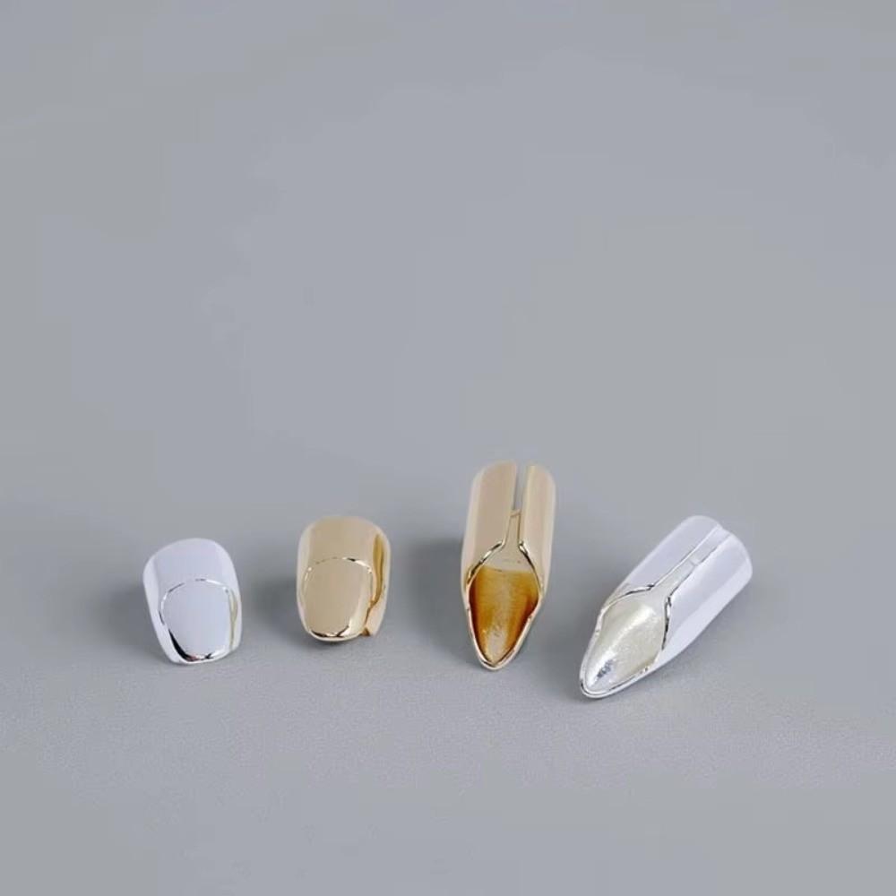 Gold or Silver Nail Cover Ring Metal Fingernail Ring New Claw Ring Party Jewelry