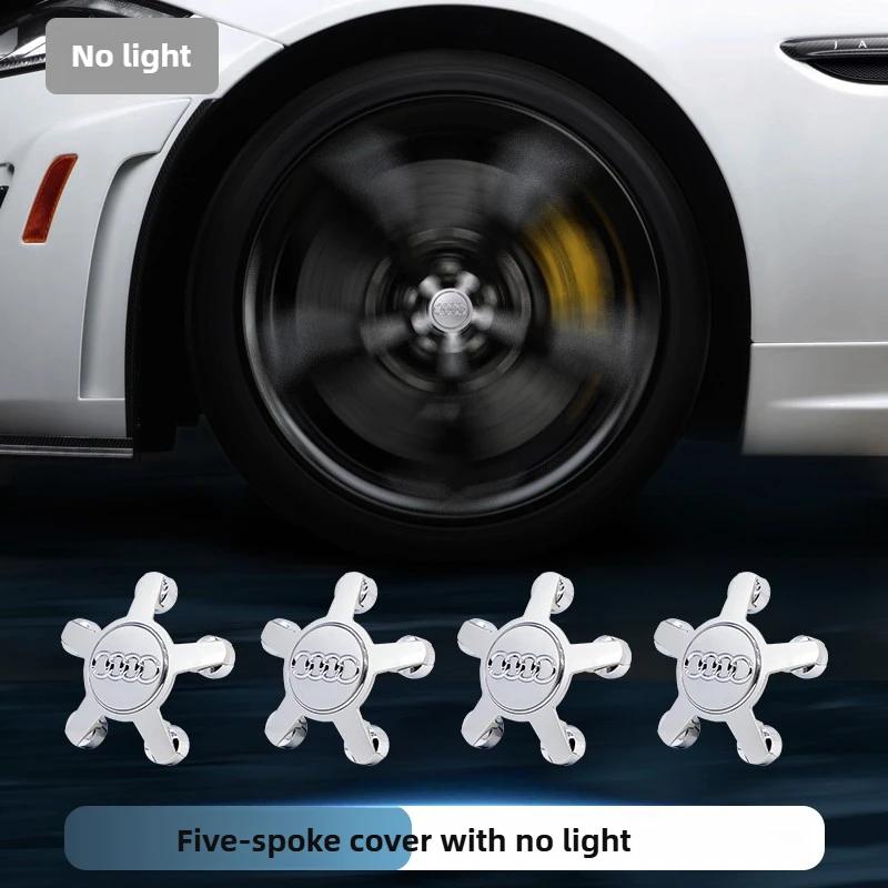 For Audi B5 2026 Hot For Audi Hub Caps AUDI 4pcs 135mm Hub Led Lights Cap Car Floating Illumination Wheel Center Covers Caps For AUDI A3 A4