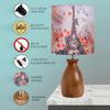 Деревенская деревянная настольная лампа-подставка для горшка с абажуром из ткани с принтом| Ручная работа, прикроватная лампа для гостиной, спальни, офиса, кафе, домашнего декора,