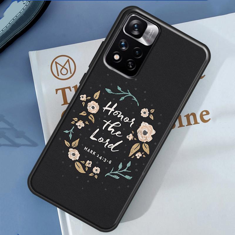 Чехол со цитатами из Библии для Xiaomi Redmi Note 14 13 Pro 12 11 9 10 9S 10S 11S 12S Redmi 13C 10C 12C 14C