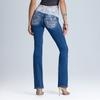 Y2K Low Rise Skinny Jeans With Rhinestone Embroidery Retro Gothic Style Teen Girls