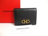 Authentic Gancini Black Leather Gold H/W Bifold Wallet #a401  Refurbished
