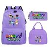 Новый мерч игры Dandy's world, персонализированная печать, школьный рюкзак из трех предметов для начальной и средней школы