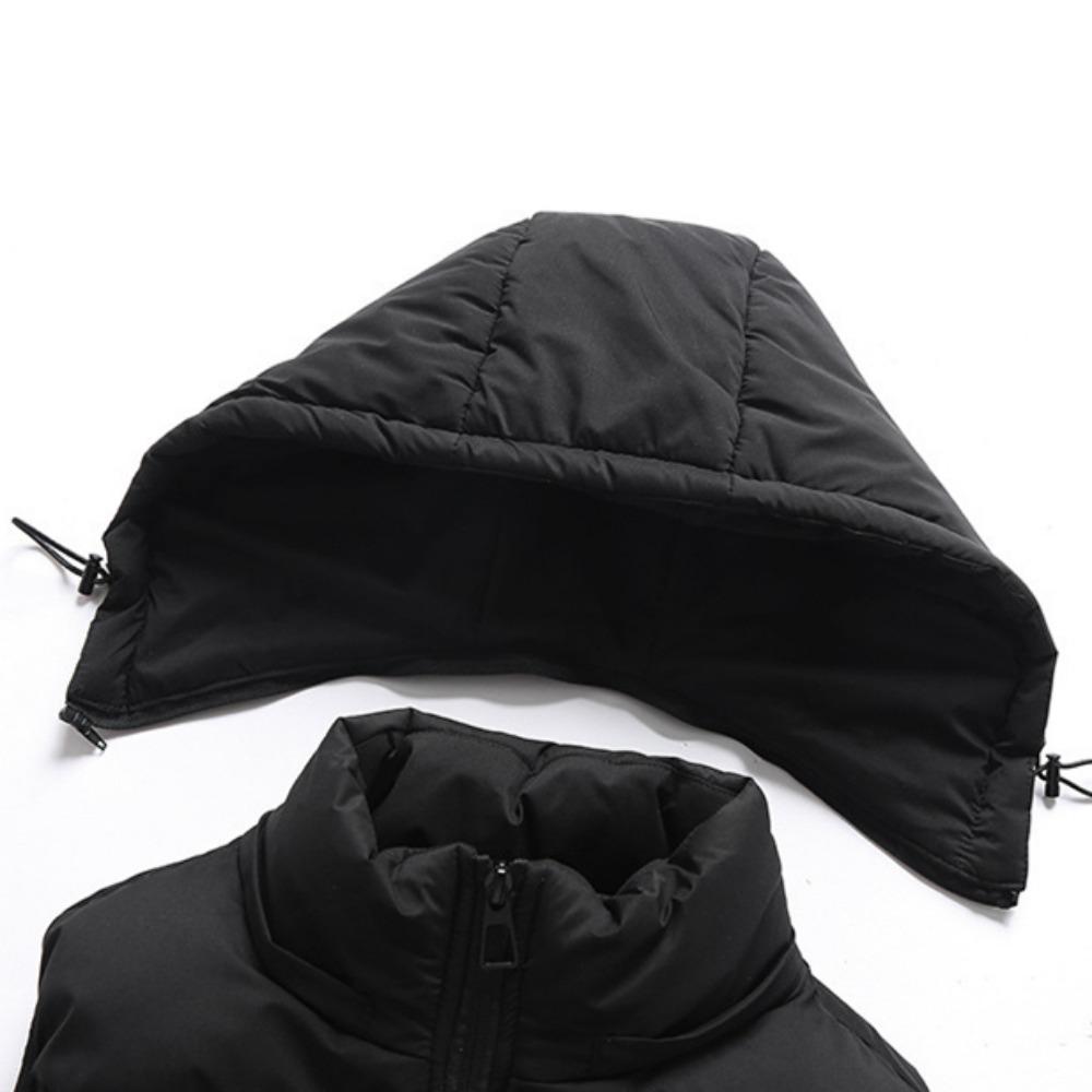 Мужская осенняя утепленная хлопковая безрукавка, жилет, куртка, пальто, мужская зимняя теплая съемная шапка, верхняя одежда, жилет, жилет с капюшоном, куртка мужская