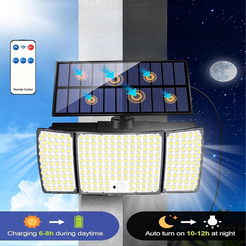 234 LED Split Solar Motion Sensor Outdoor Lights,Solar Flood Lights, Waterproof Outside Solar Powered Security Spot Lights