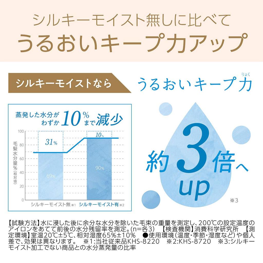 Koizumi Hair Iron 2WAY 34mm Salon Sense 300 Silky Moist Available Overseas White KHR-7610/W