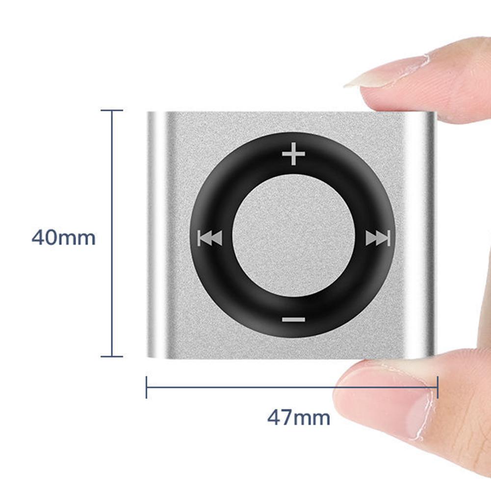 Mini MP3 Player Metal Clip-on Sports Music Player Waterproof Sport MP3 Music Player Build in Speaker 180mAh Build in Speaker