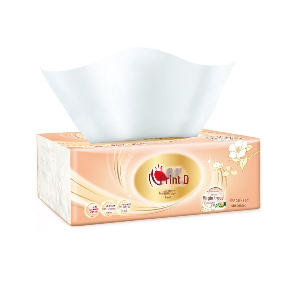 Салфетки для лица Heart to Heart Gold Classic, 3 слоя, 100 листов, бытовые салфетки